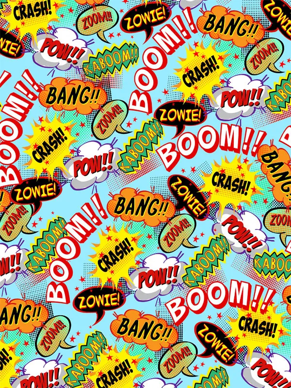 Comic Blast Printed Photography Backdrop