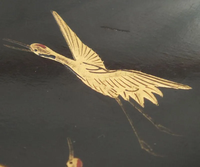 FINE JAPANESE LACQUERED COVERED BOWL