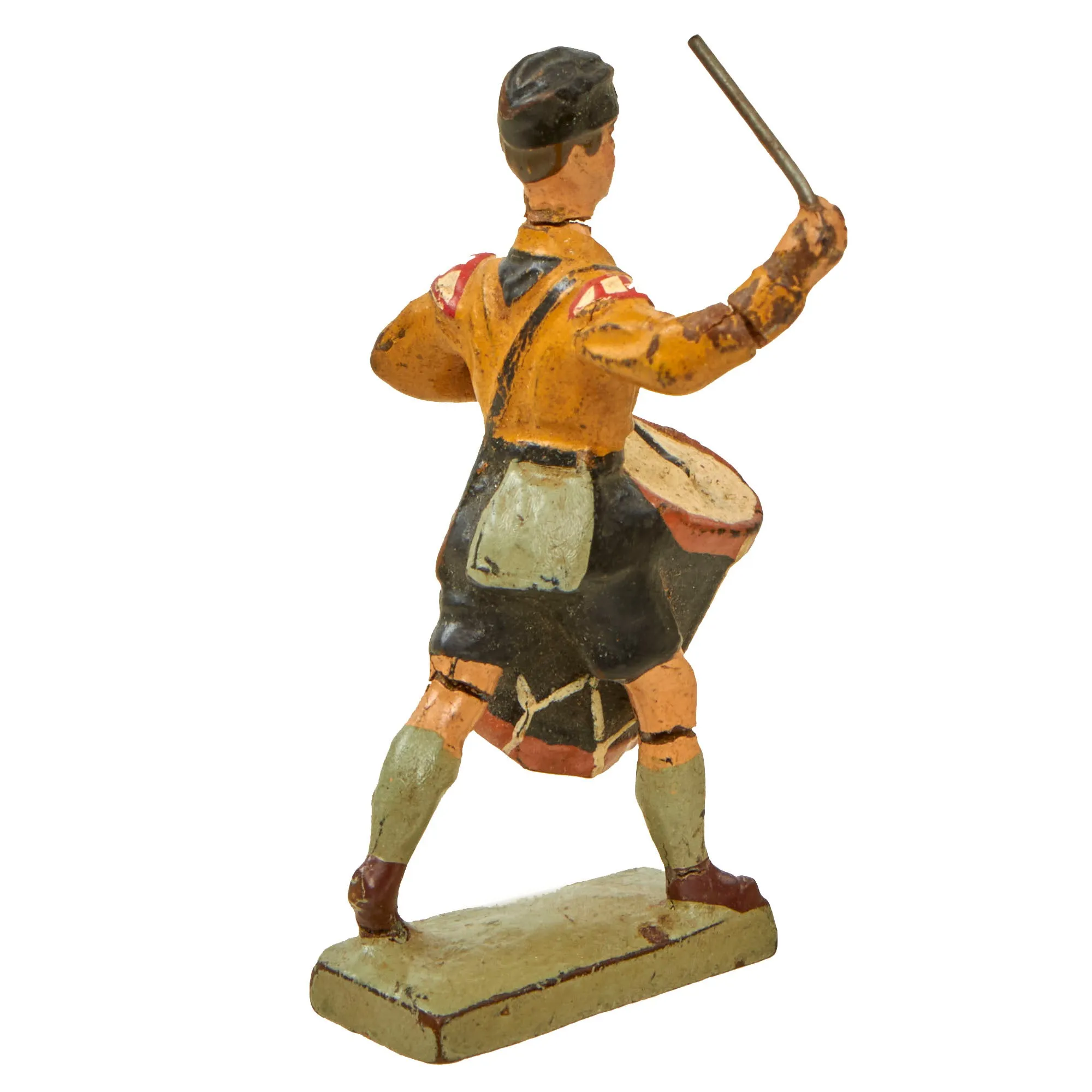 Original German WWII Era Elastolin & Lineol Toy Soldiers - Lot of 5 - Cavalryman & Drummer