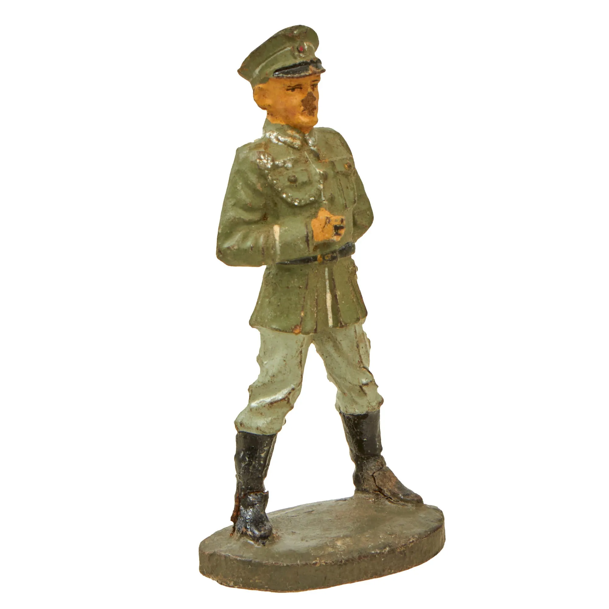 Original German WWII Era Elastolin & Lineol Toy Soldiers - Lot of 5 - Cavalryman & Drummer
