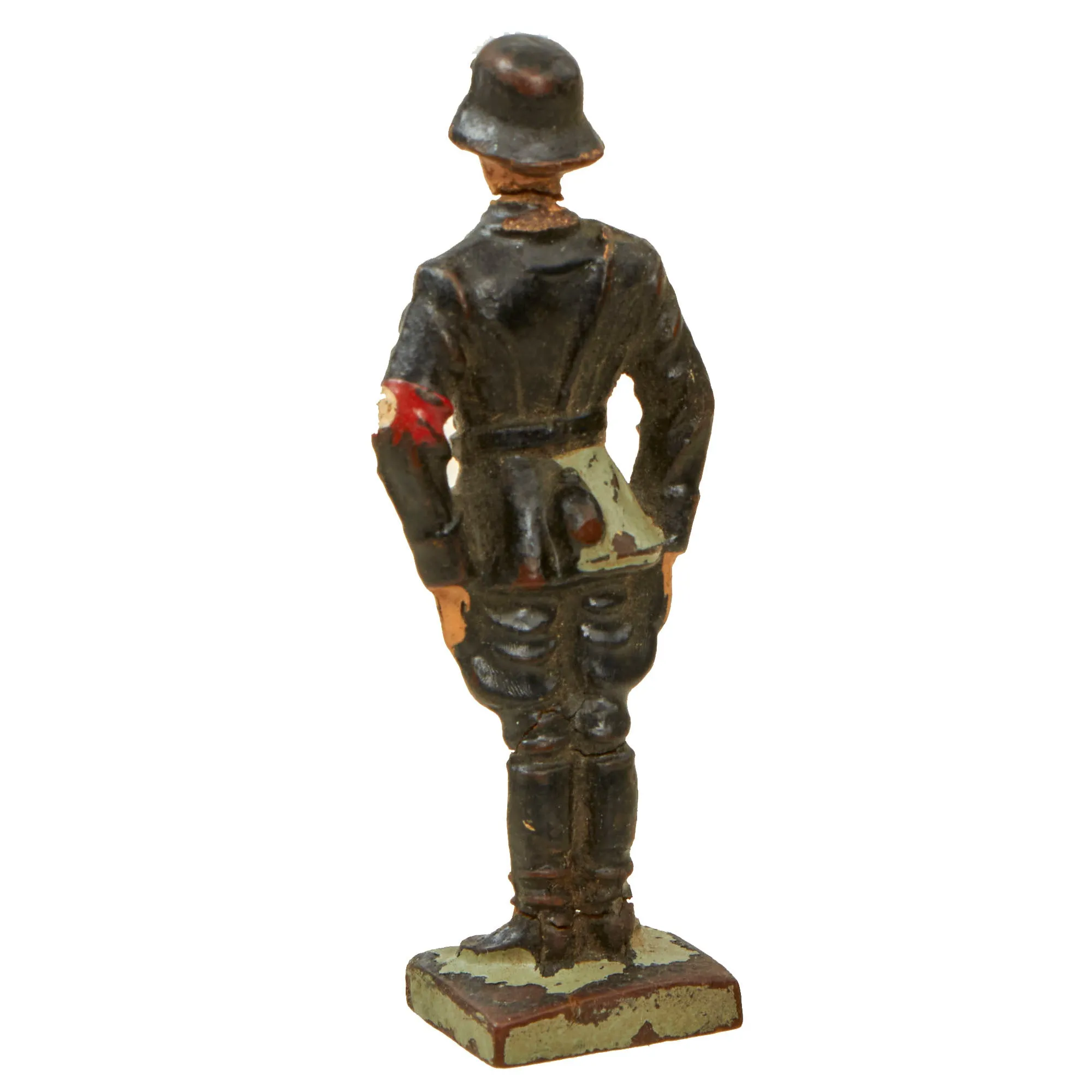 Original German WWII Era Elastolin & Lineol Toy Soldiers - Lot of 5 - Cavalryman & Drummer