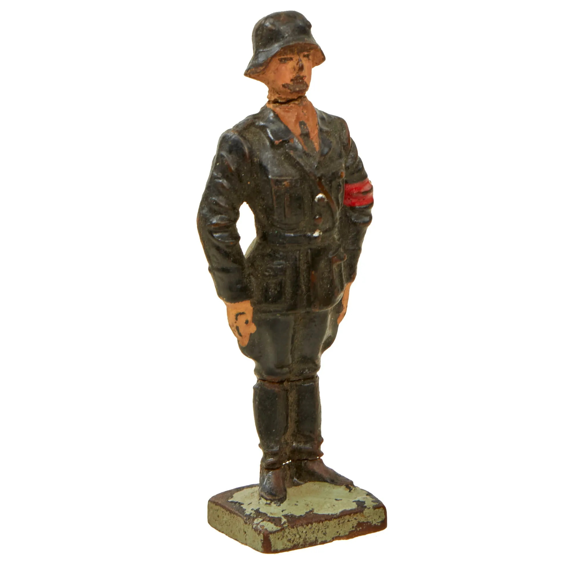 Original German WWII Era Elastolin & Lineol Toy Soldiers - Lot of 5 - Cavalryman & Drummer
