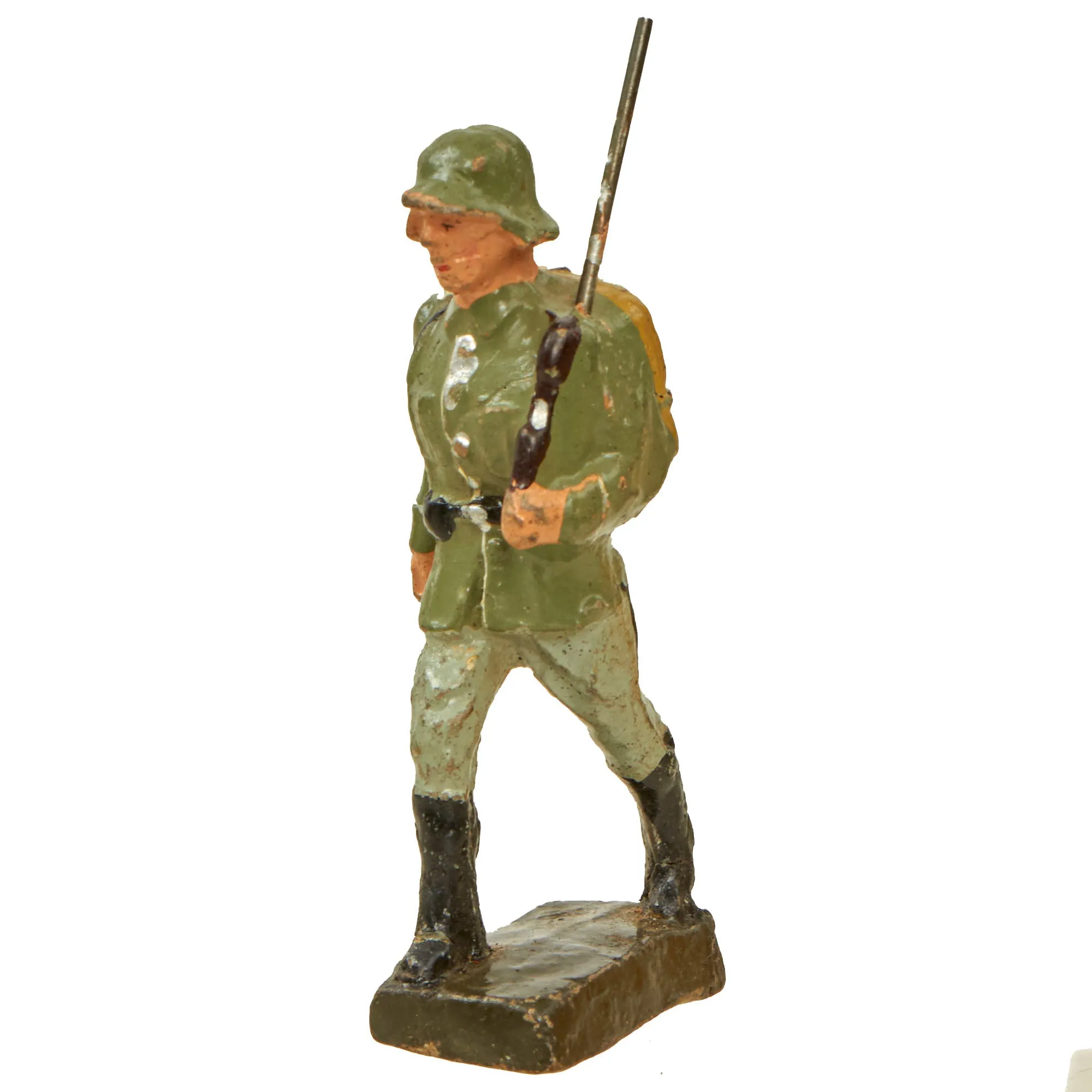 Original German WWII Era Elastolin & Lineol Toy Soldiers - Lot of 5 - Cavalryman & Drummer