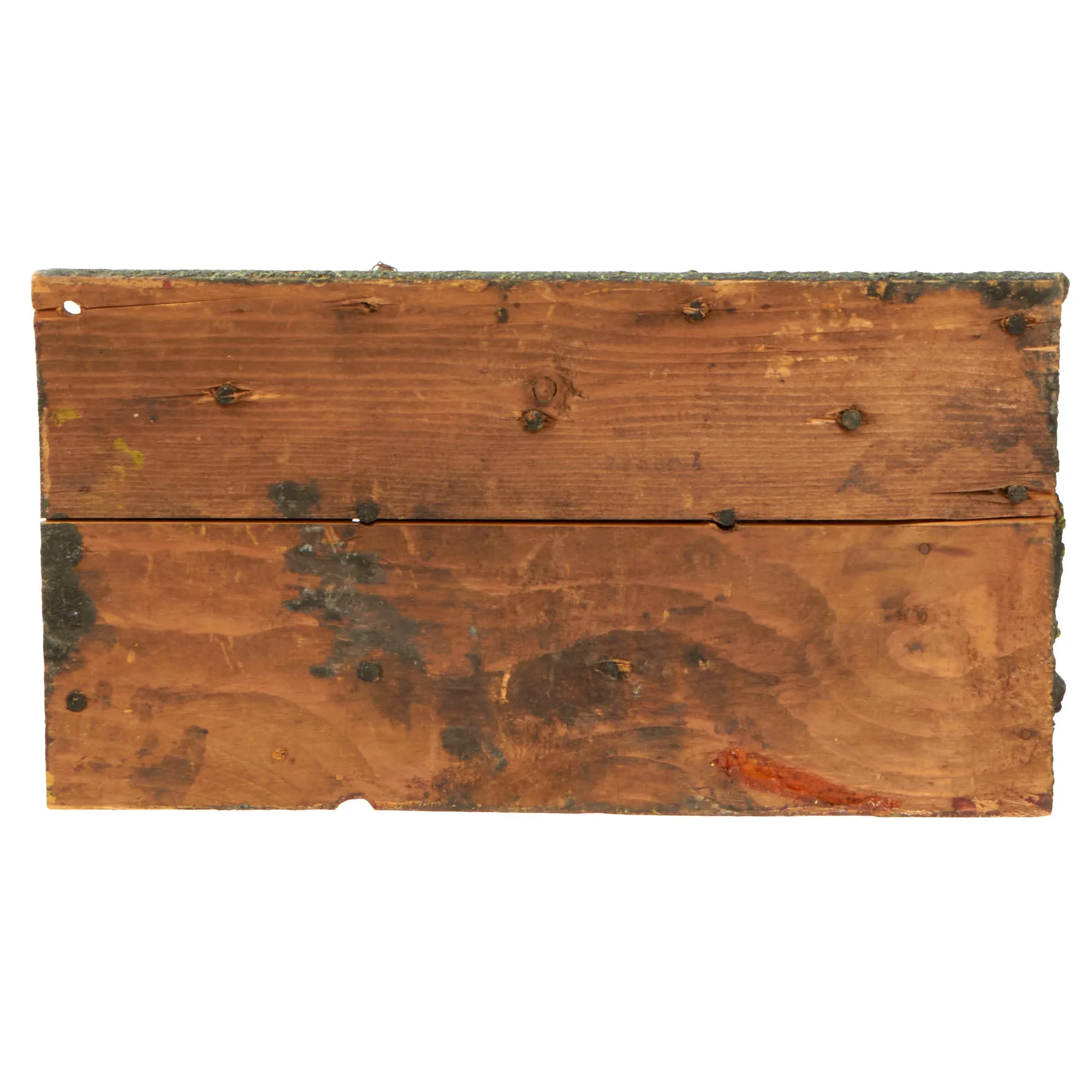 Original German WWII Haußer - Elastolin Modular Wooden Trench Section with (4) 70mm Composition Soldiers