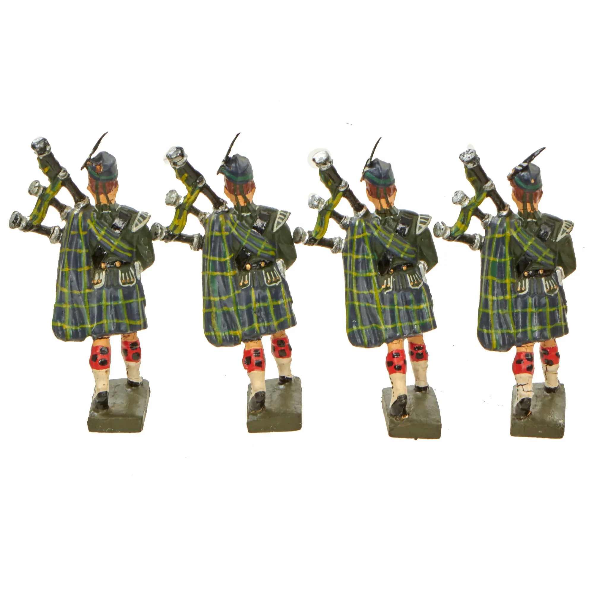 Original Rare German Pre-WWII Lineol Composition Figure British Highland Regiment Complete Infantry Parade Set in Original Box