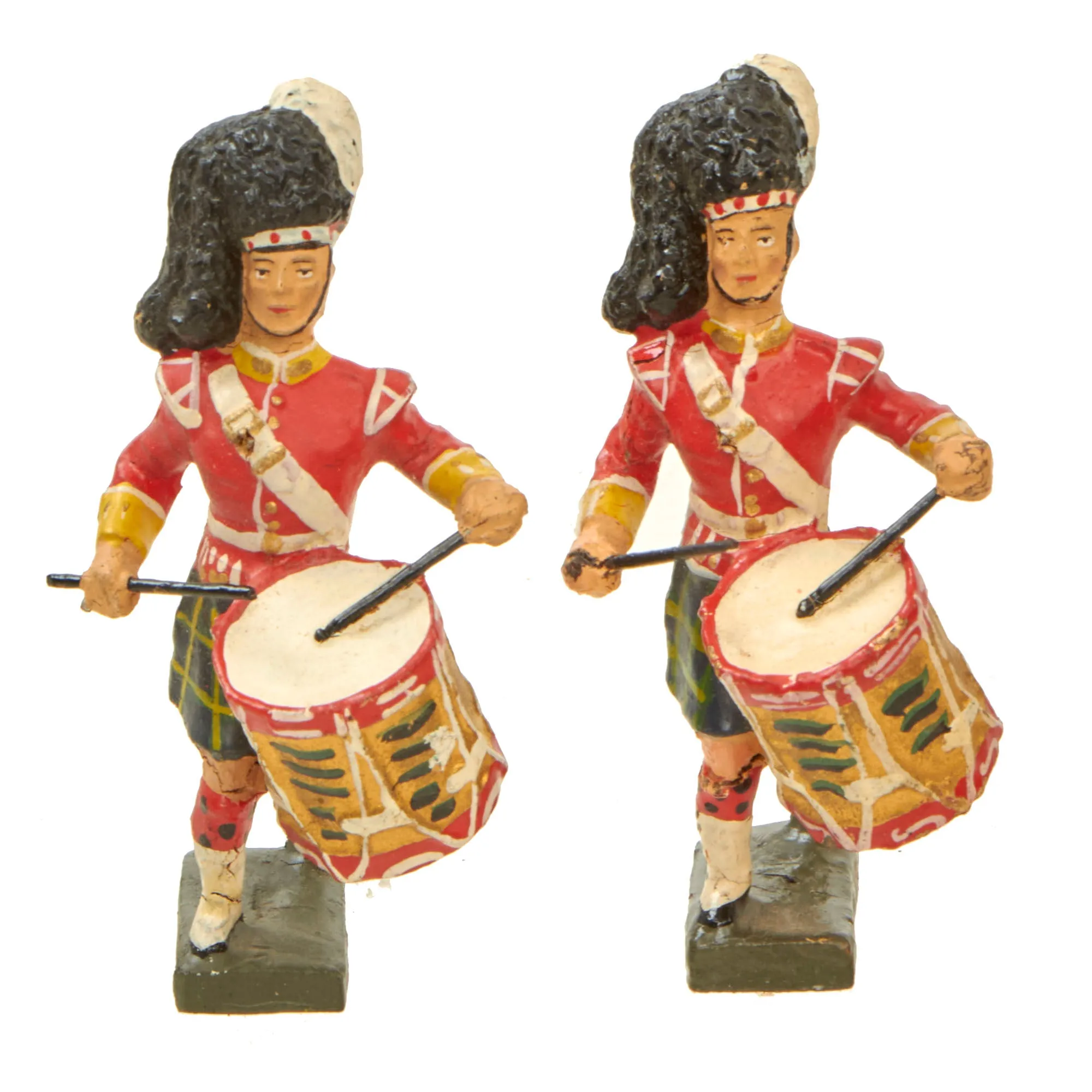 Original Rare German Pre-WWII Lineol Composition Figure British Highland Regiment Complete Infantry Parade Set in Original Box