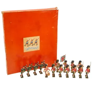 Original Rare German Pre-WWII Lineol Composition Figure British Highland Regiment Complete Infantry Parade Set in Original Box