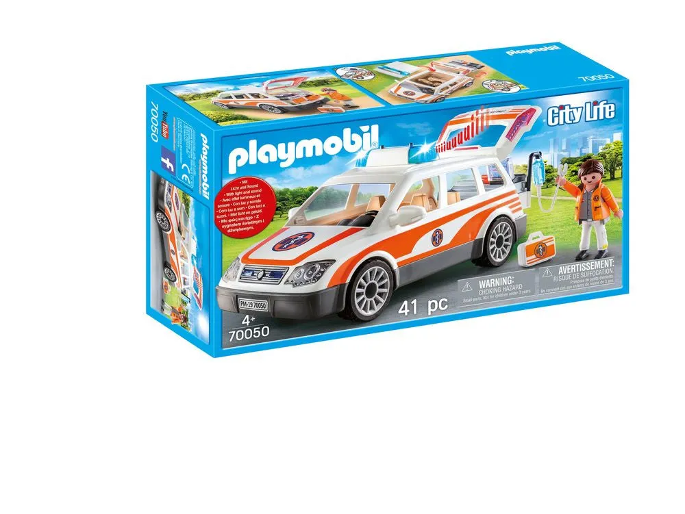 Playmobil 70050 City Life Emergency Car With Siren